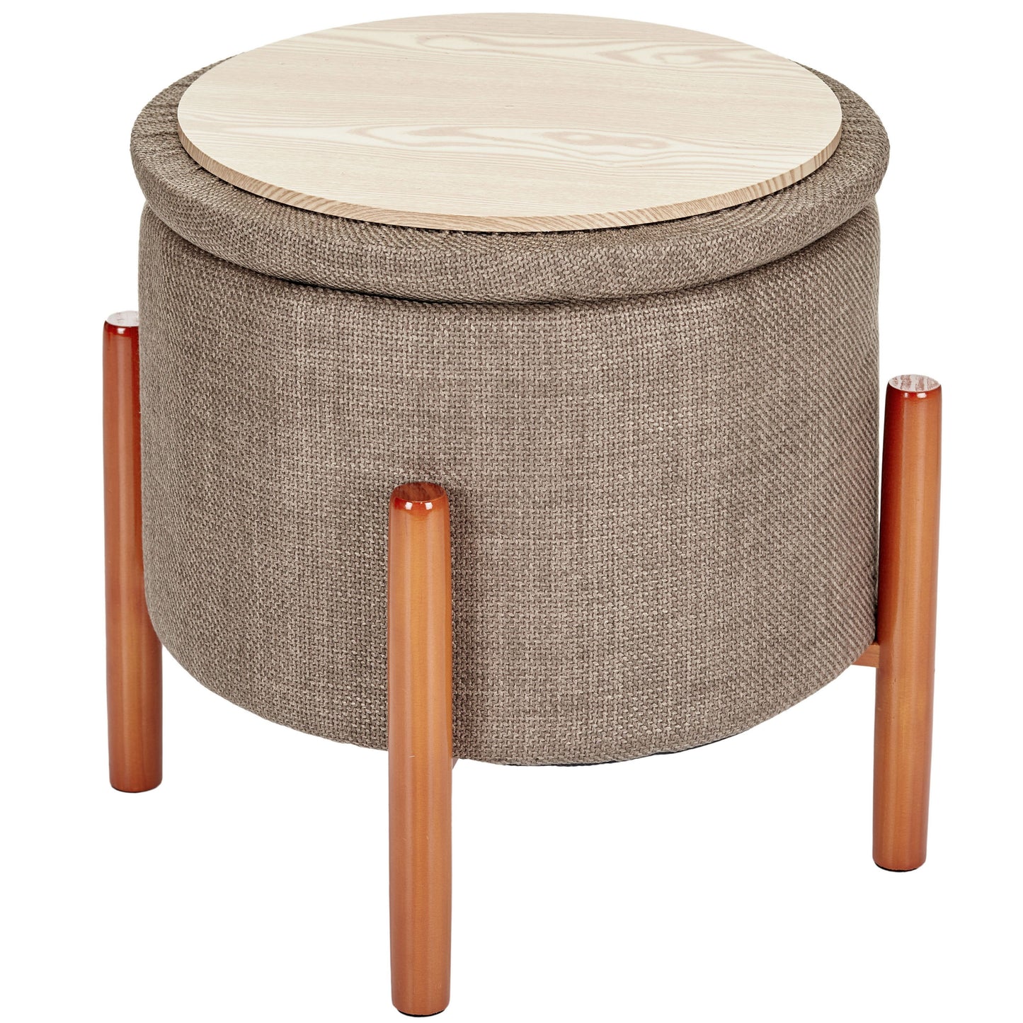 OT625 BROWN OTTOMAN