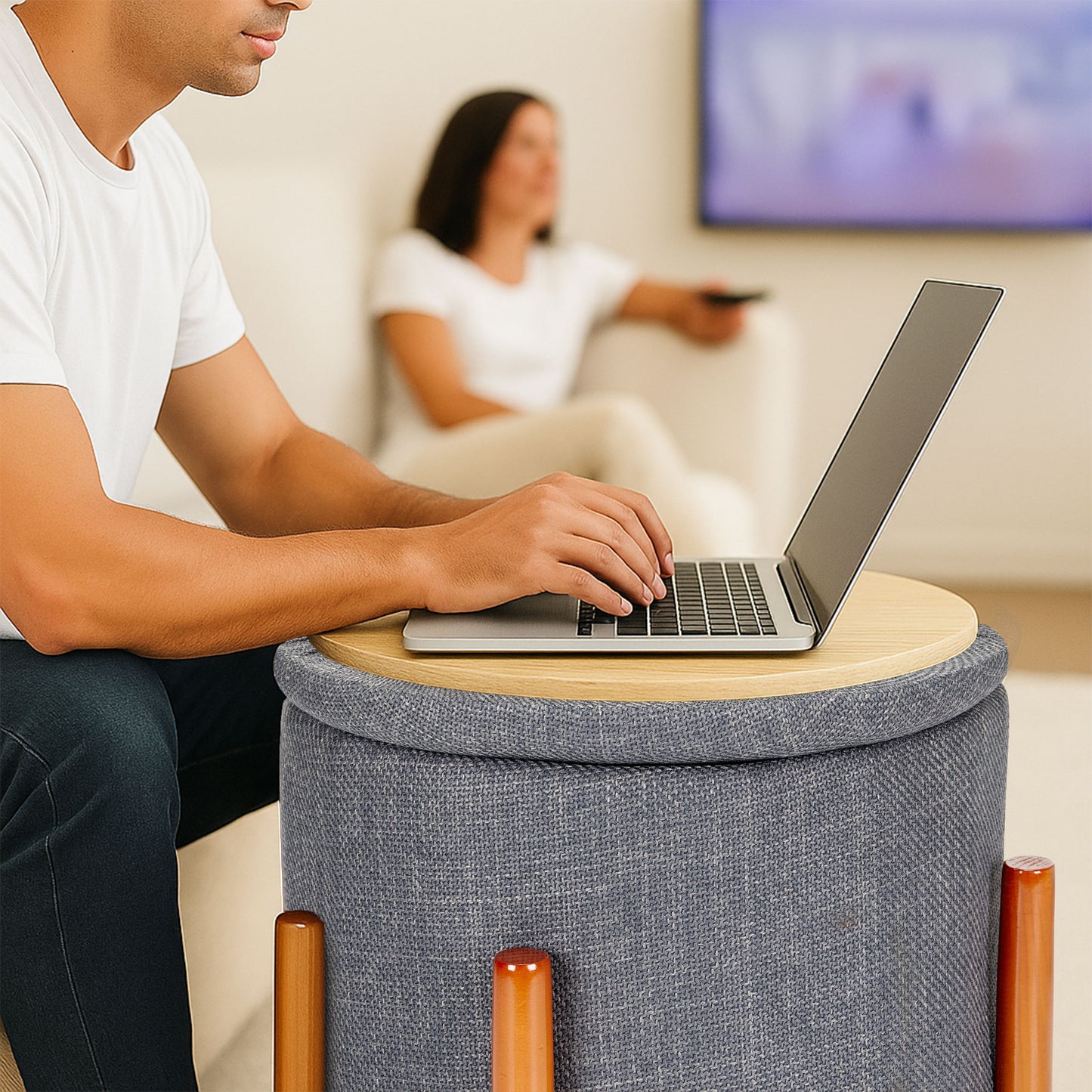 OT625 GREY STOOL