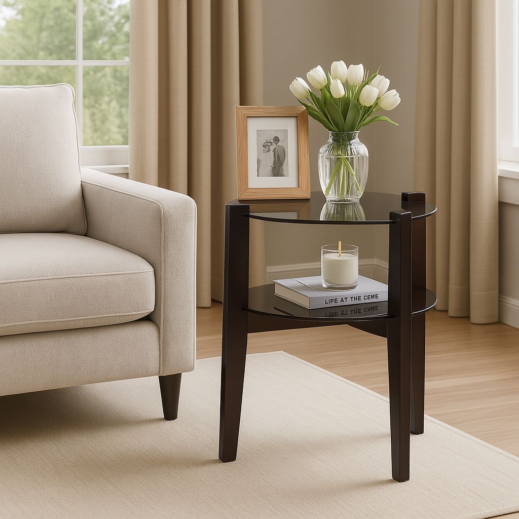 CTB637 BLACK END TABLE