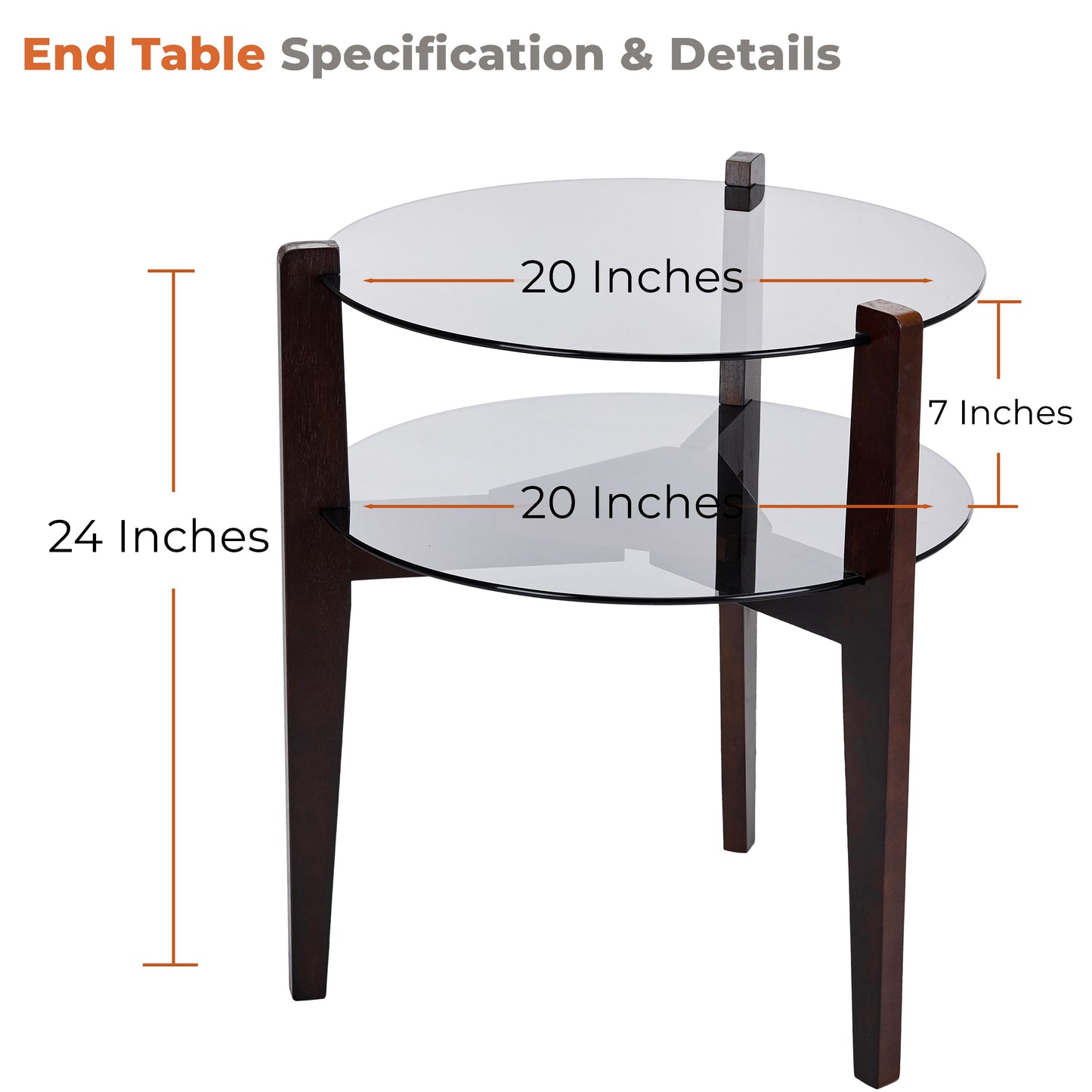 CTB637 BLACK END TABLE
