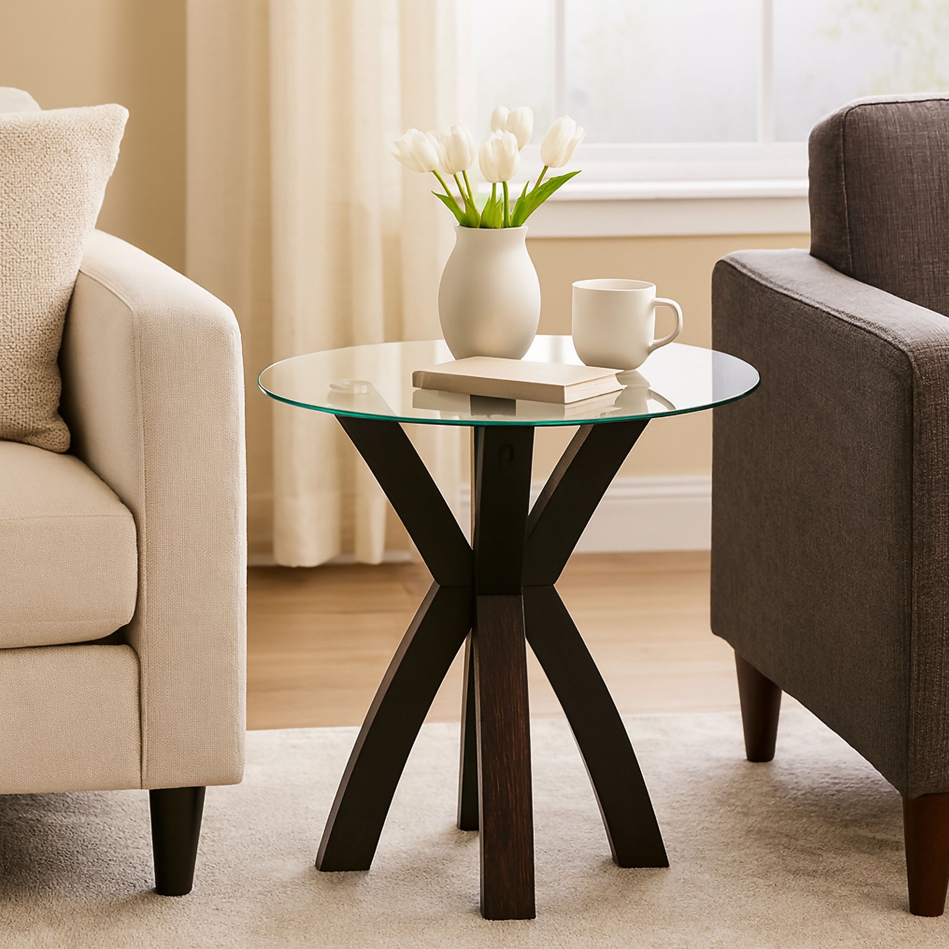 CTB638 BROWN OAK END TABLE