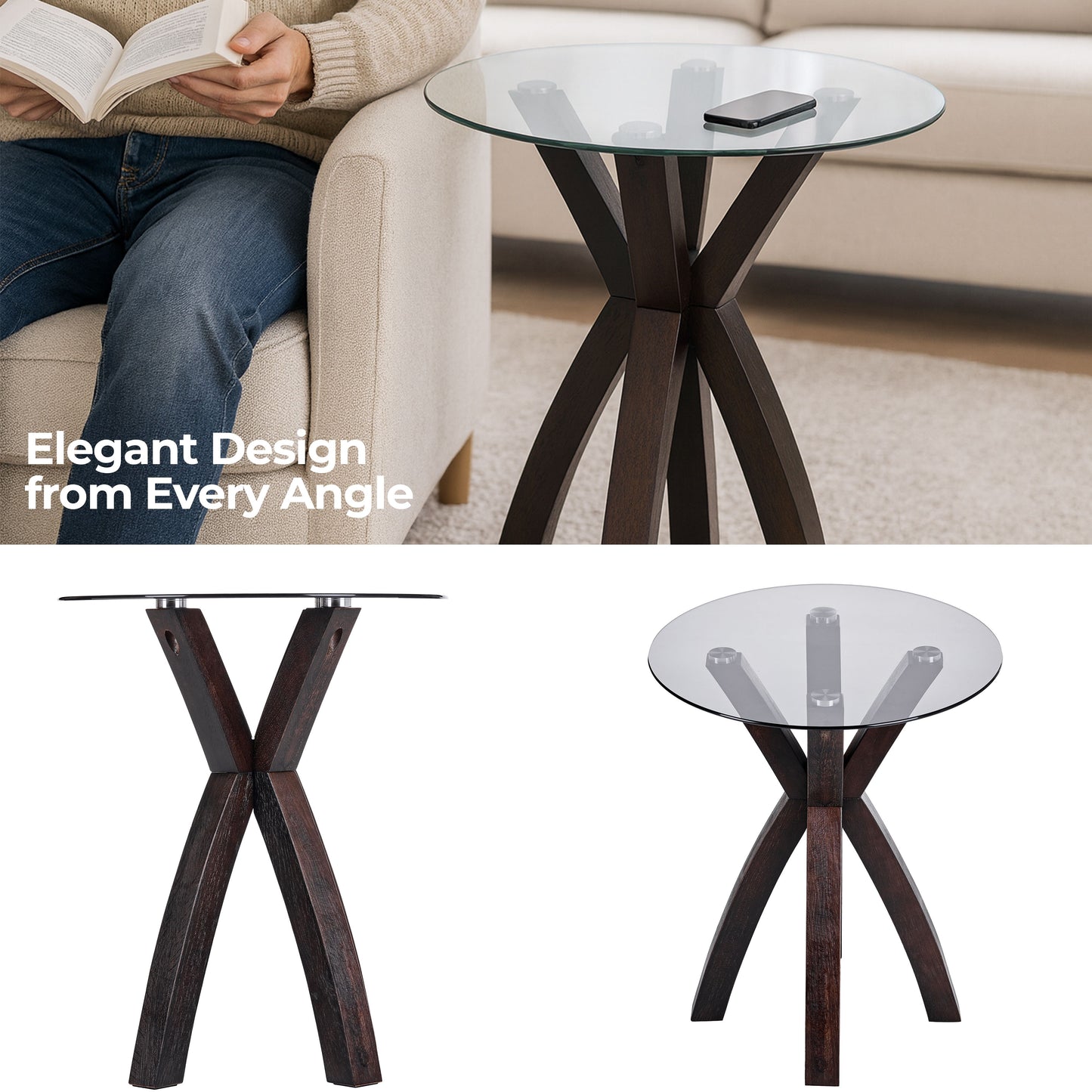 CTB638 BROWN OAK END TABLE