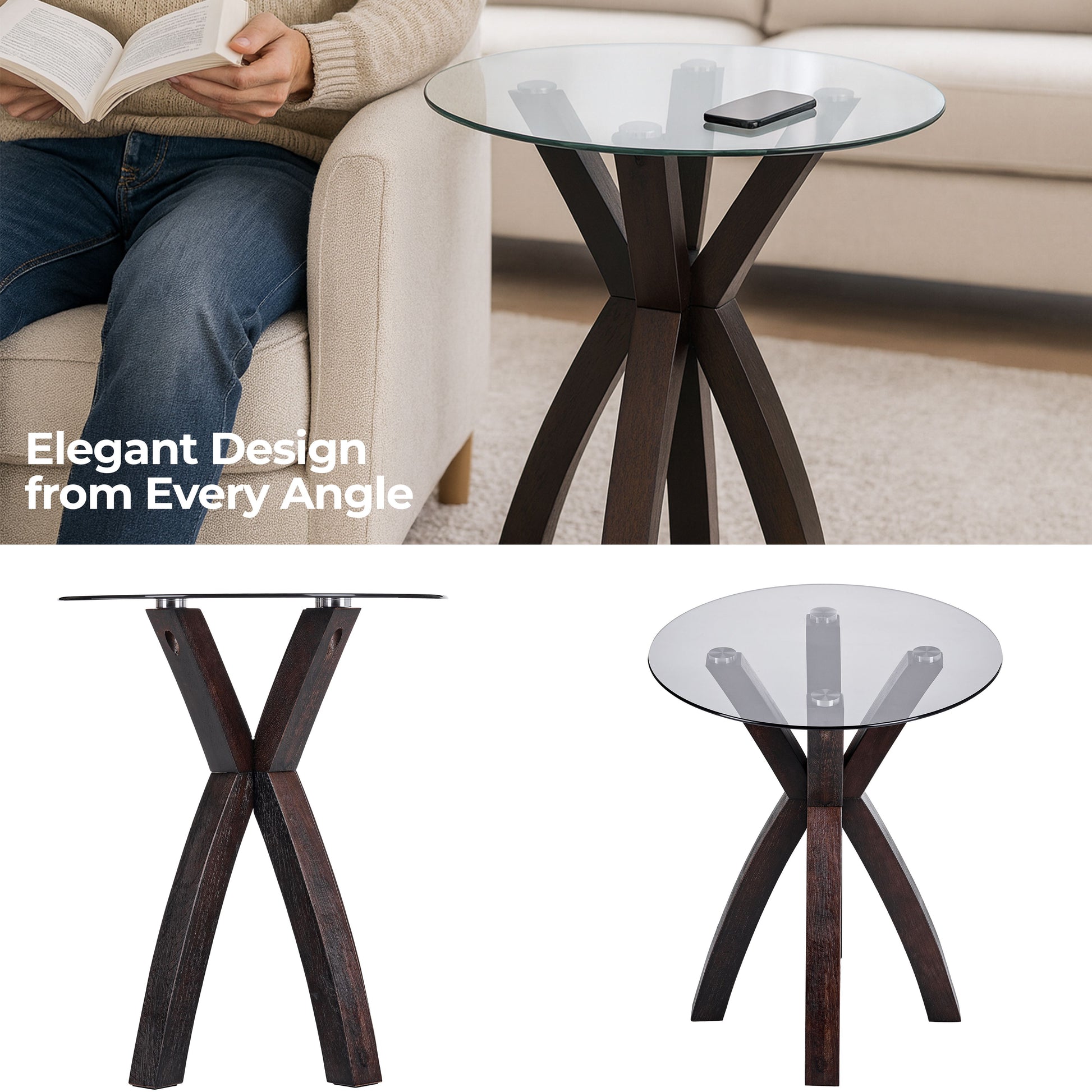 CTB638 BROWN OAK END TABLE