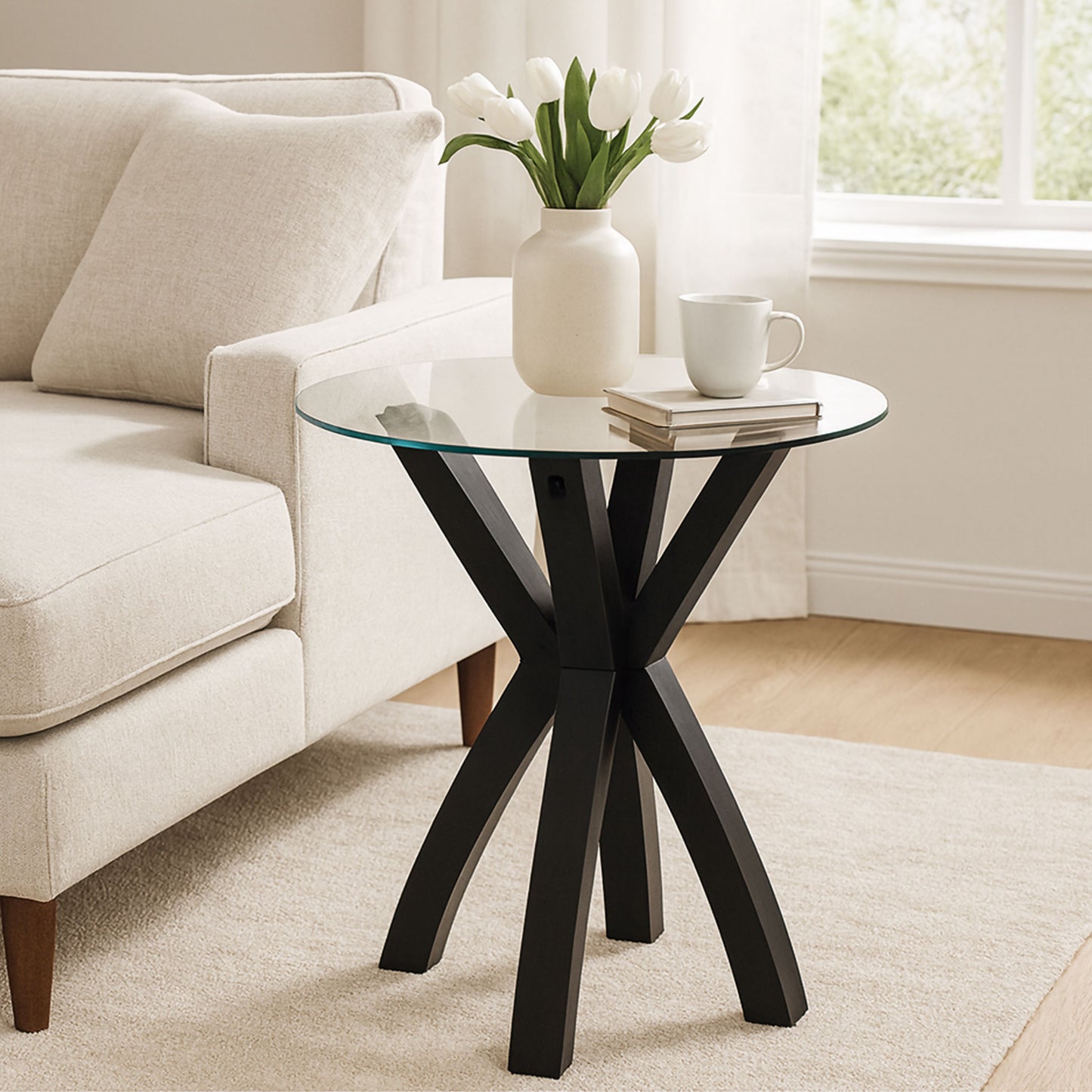 CTB638 BLACK OAK END TABLE
