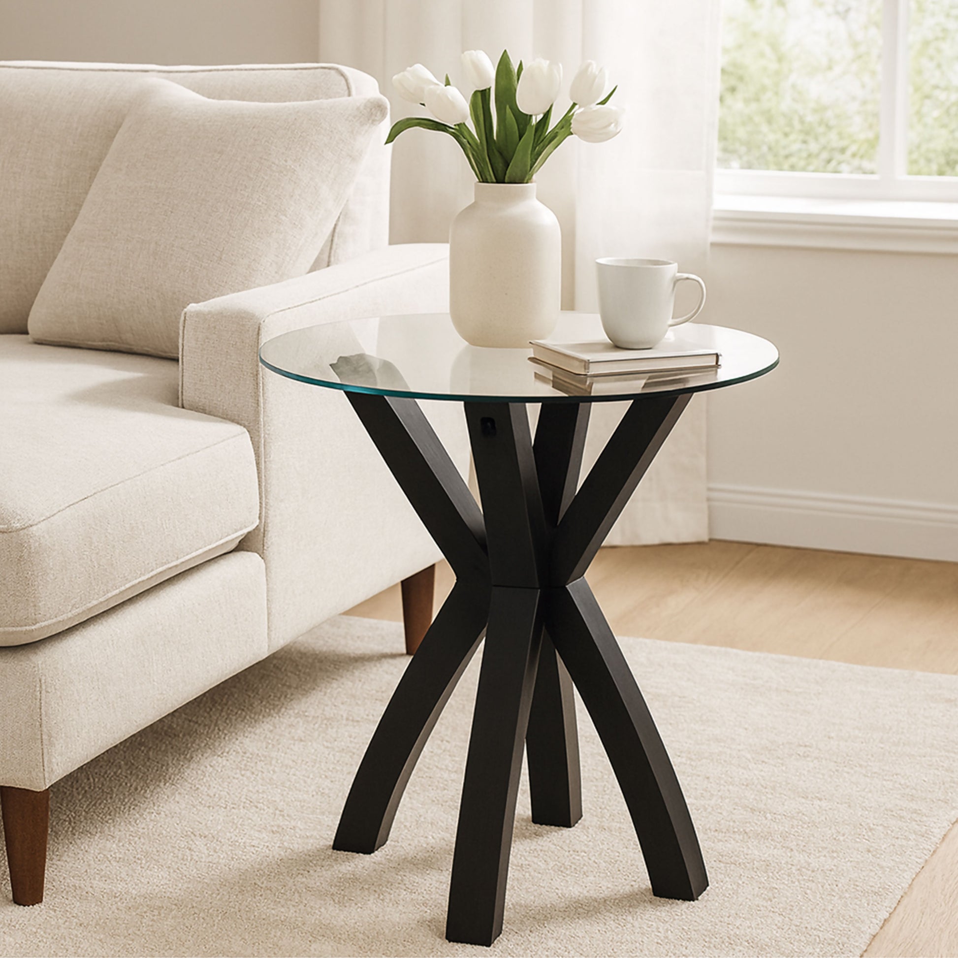 CTB638 BLACK OAK END TABLE