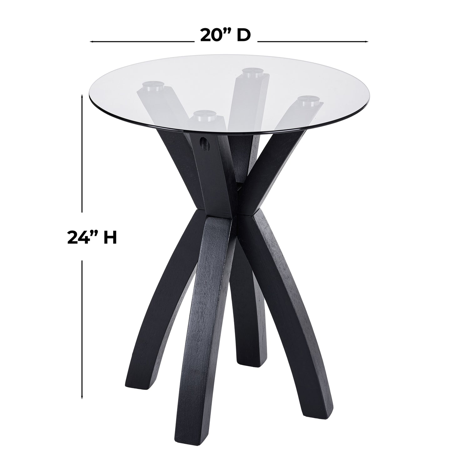 CTB638 BLACK OAK END TABLE