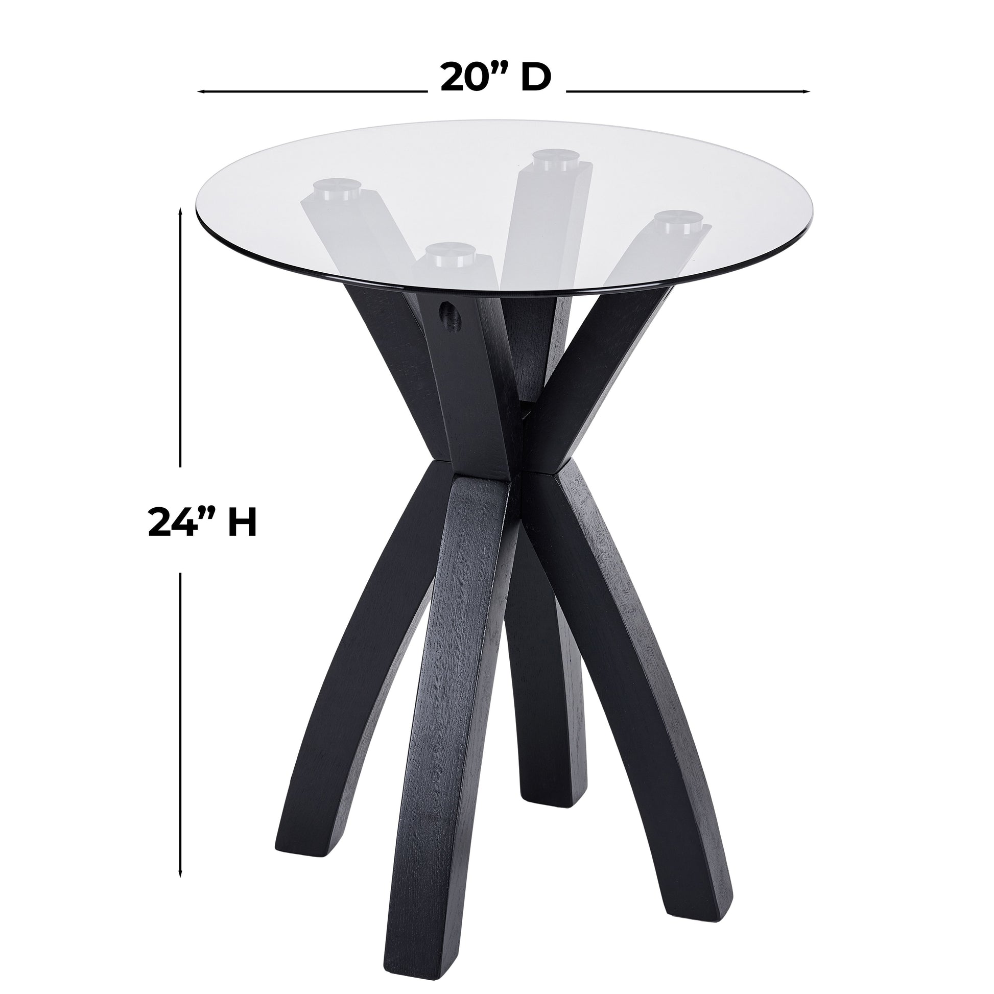 CTB638 BLACK OAK END TABLE