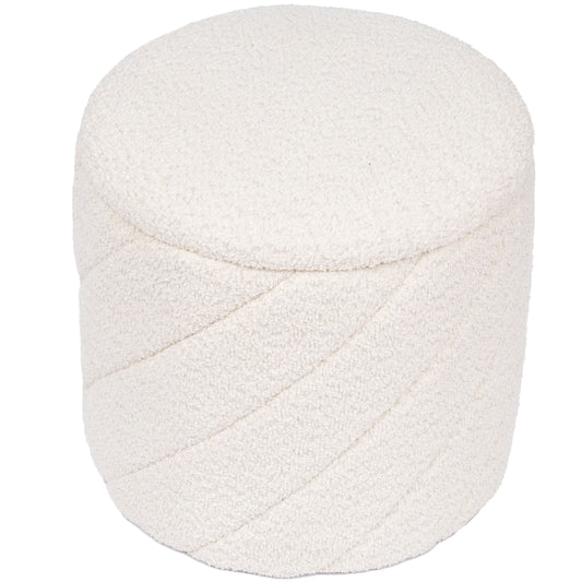 OT520 IVORY OTTOMAN