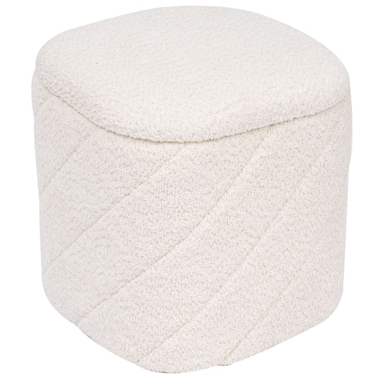 OT521 IVORY OTTOMAN