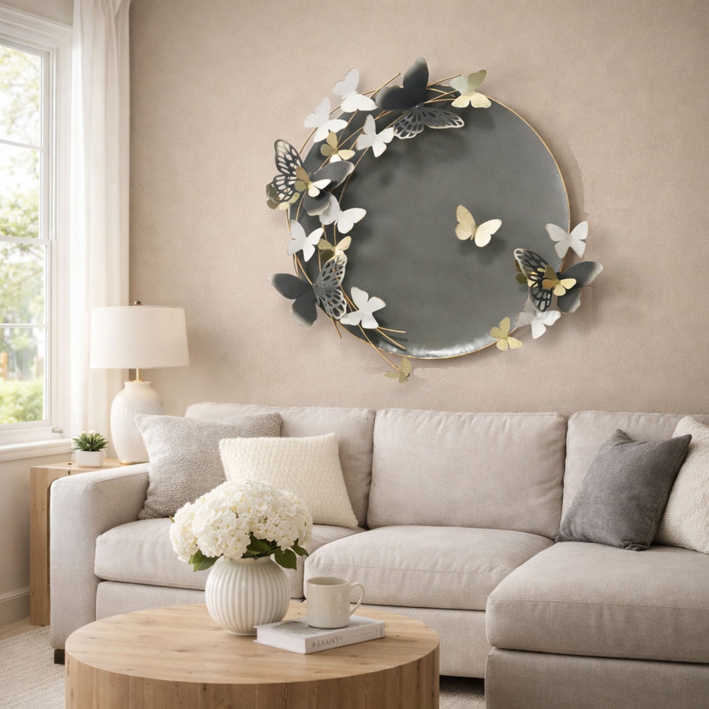 MDC503 BUTTERFLY MIST METAL WALL DECOR