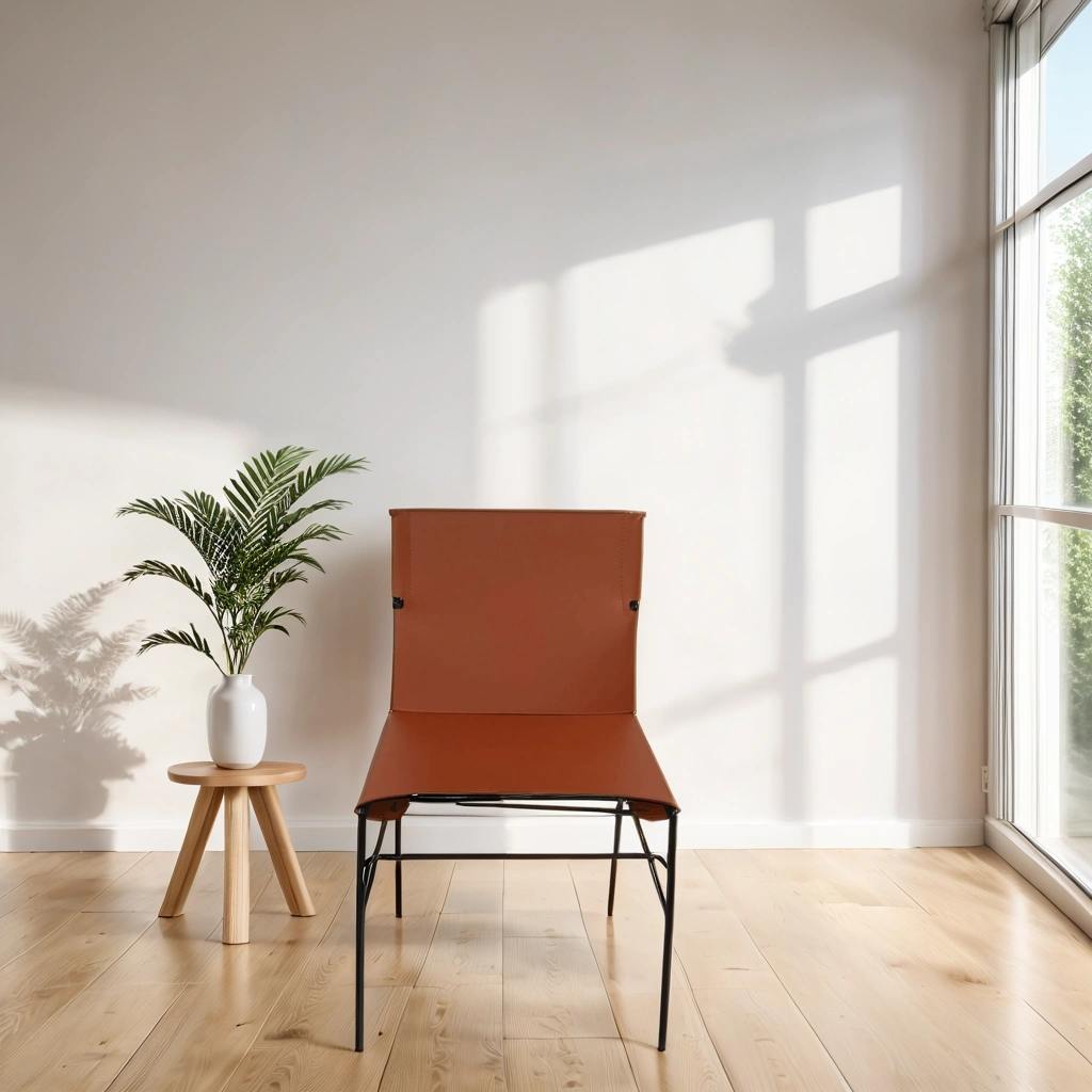 Fabien Minimalist Dining Chair With Stitching Detail - Aria Home