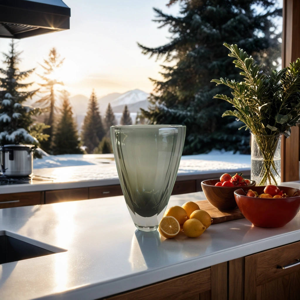 Heavy Glass Vase-Centerpiece-Quiet Luxury-Gift-Modern Design-Minimal - Aria Home