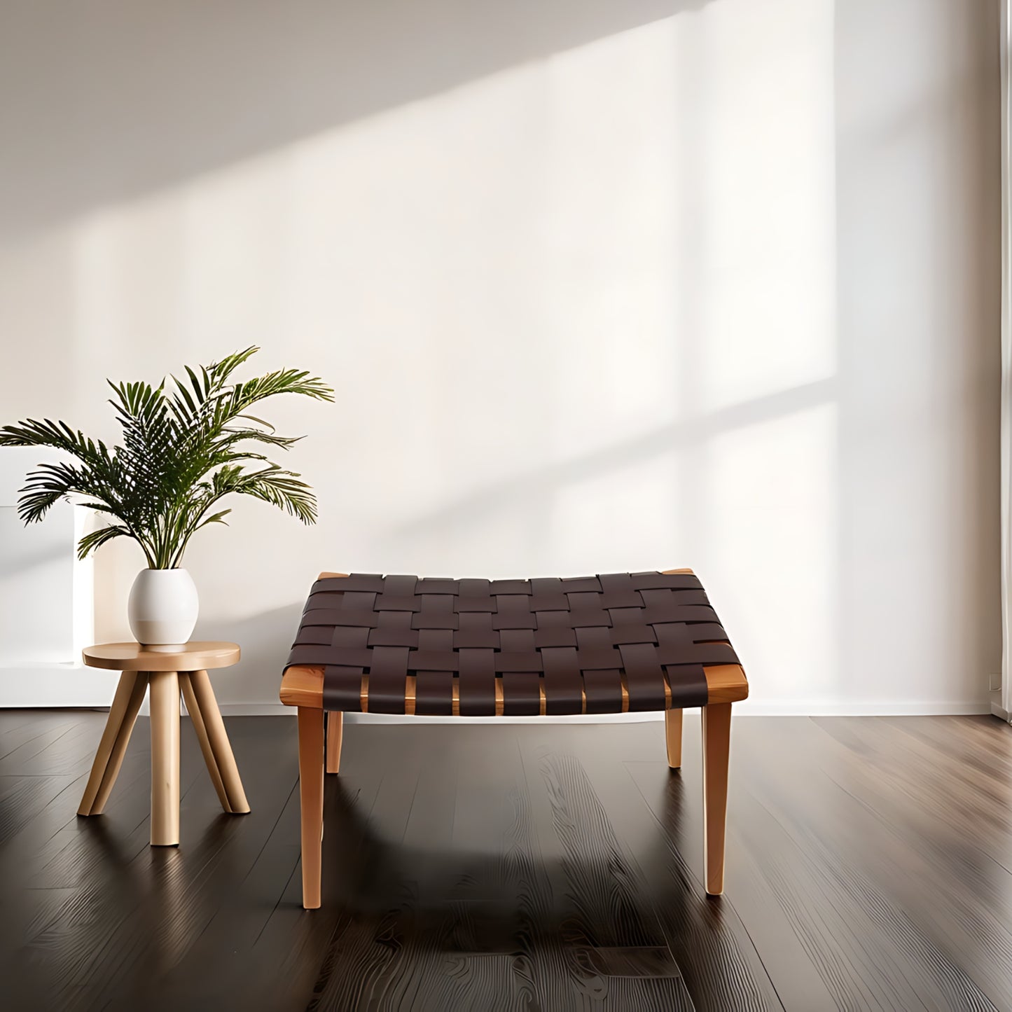Rene Mixed Material Stool - Aria Home