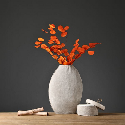 Modern Textured Flower Vase | White Decor | Polyresin White Vase | European Polyresin Vase - Aria Home