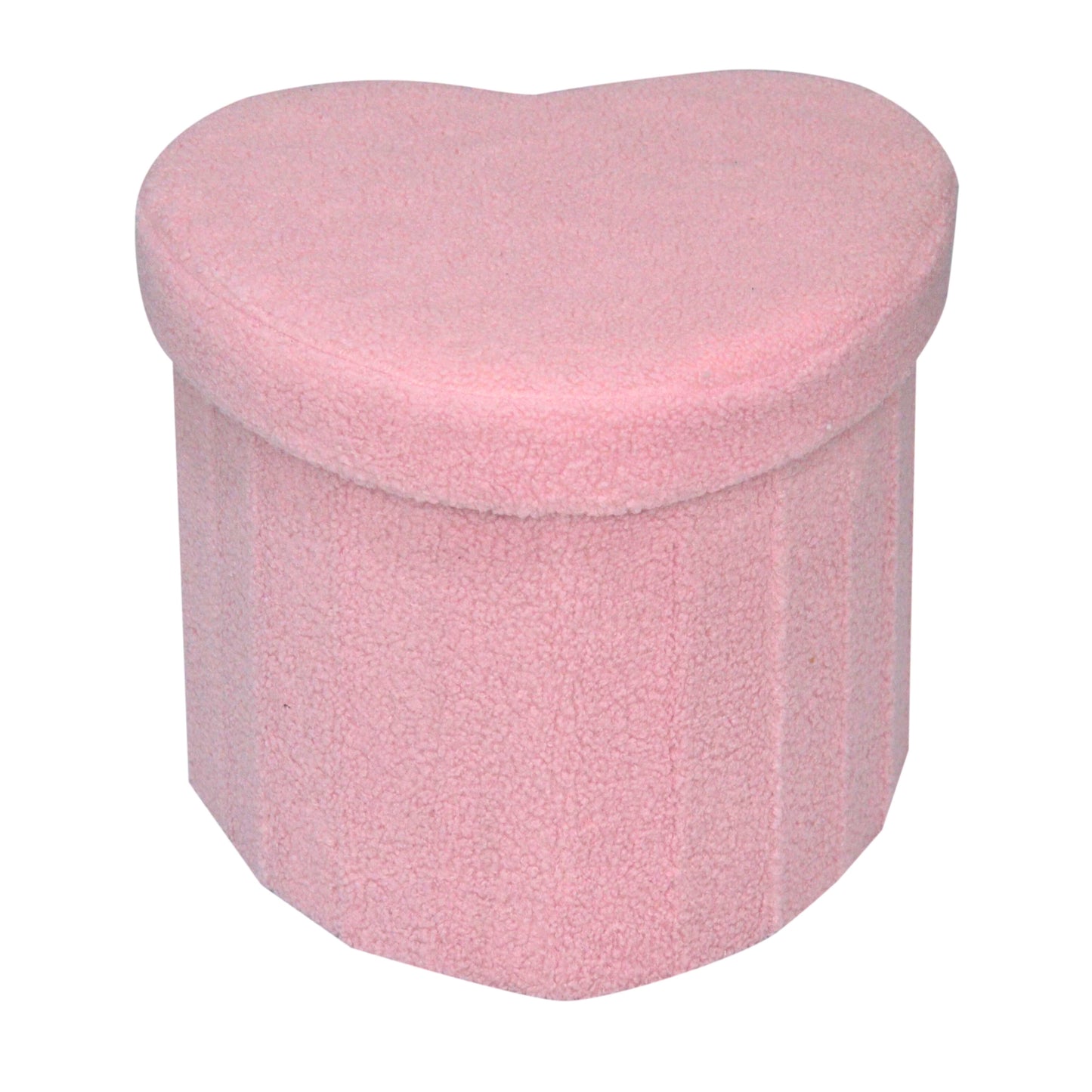 Pink Heart Shaped Storage Ottoman - Aria Home