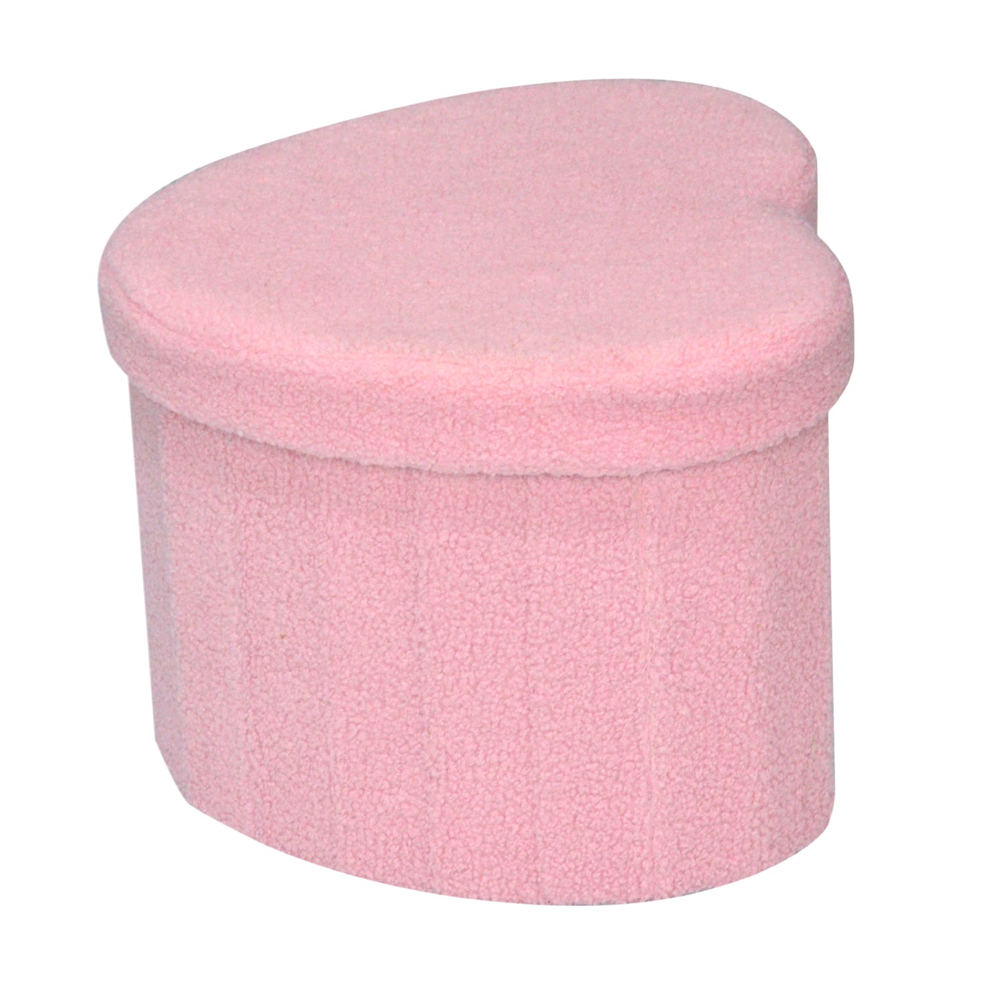 Pink Heart Shaped Storage Ottoman - Aria Home