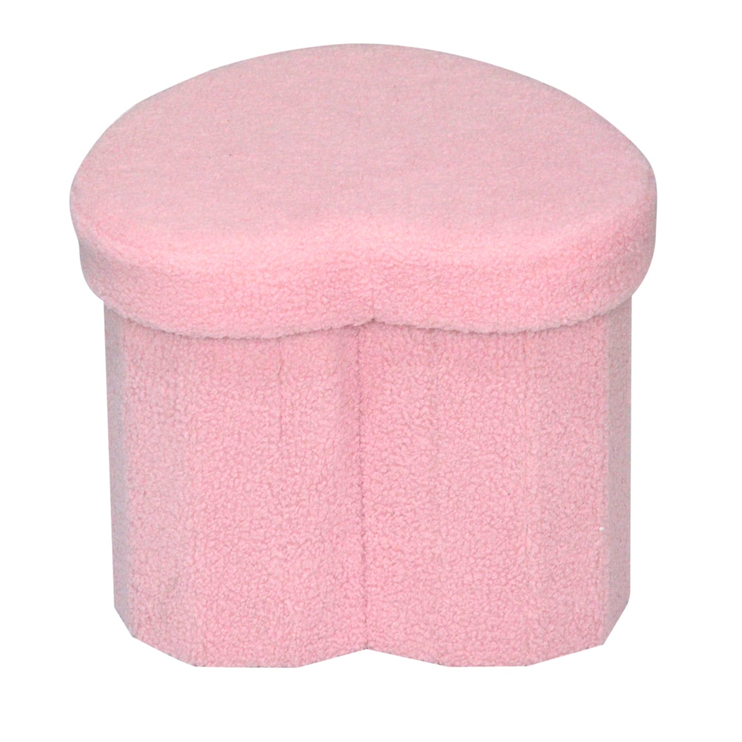Pink Heart Shaped Storage Ottoman - Aria Home