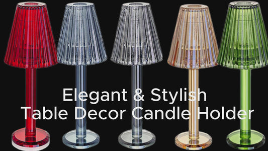 Lya 12" Crystal Glass Candle Lamp With Glass Shade