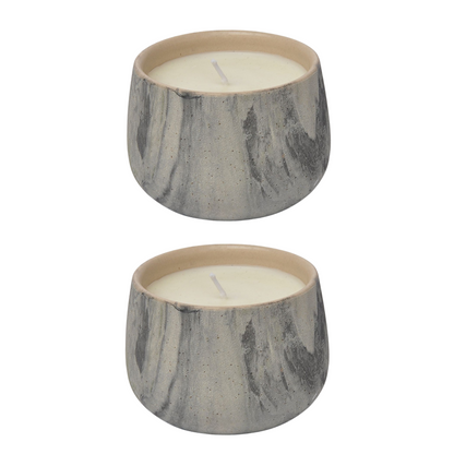 Set of 2 Wolfie 8oz Floral Candle  | Holiday Gift | Ceramic Vessel | Scented Candles