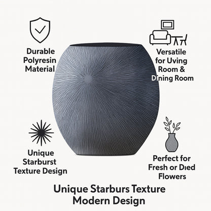 PLR201 GRAY POLYRESIN VASES