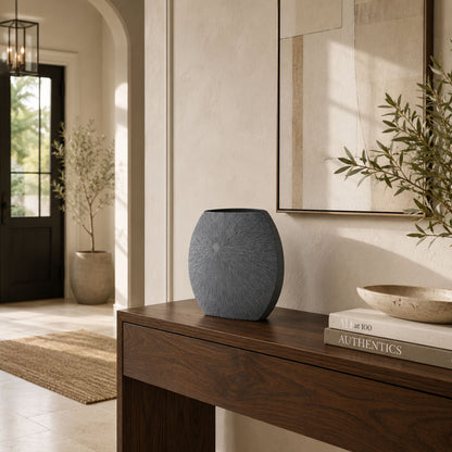 PLR201 GRAY POLYRESIN VASES