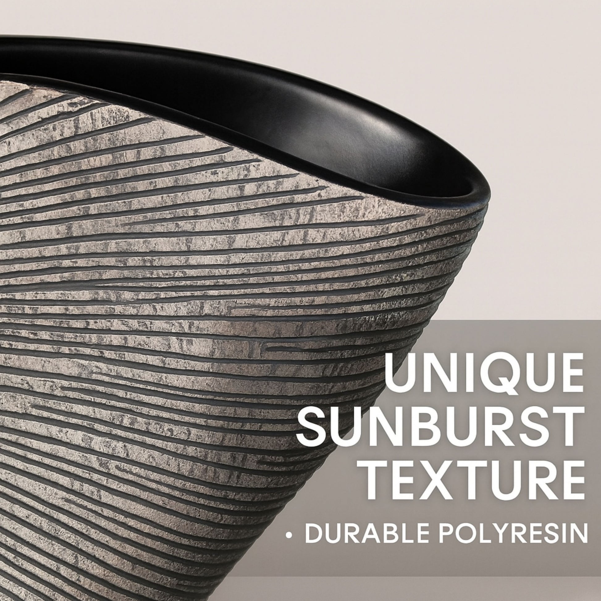 YZ03589G-3 GRAY POLYRESIN