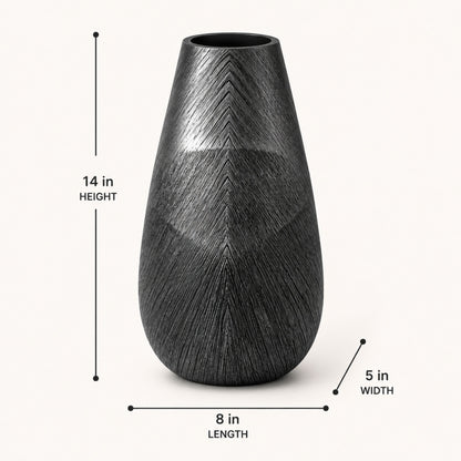 PLR210-1 GRAY POLYRESIN VASES