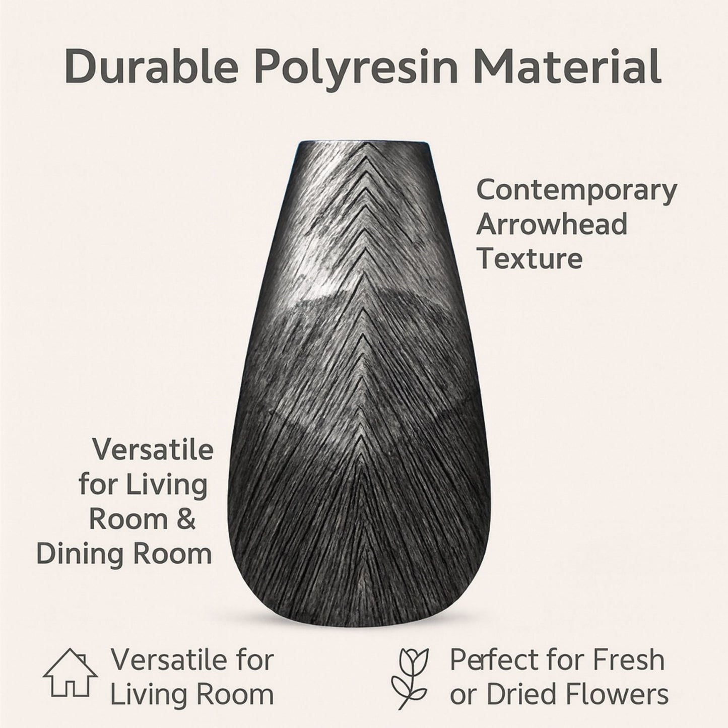 YZ04626BL-1SI GRAY POLYRESIN