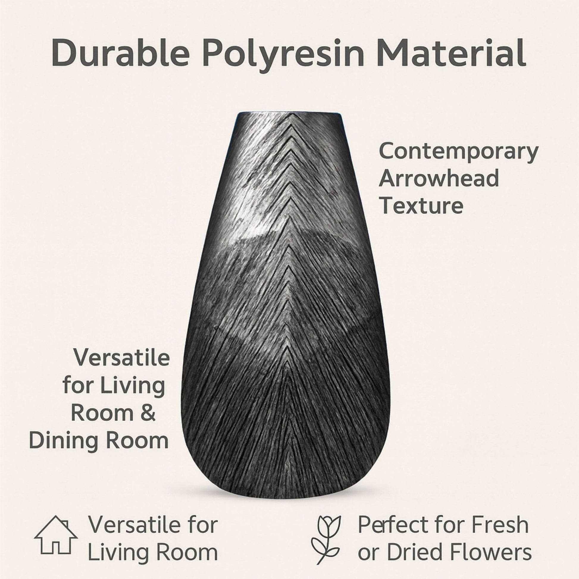 YZ04626BL-1SI GRAY POLYRESIN