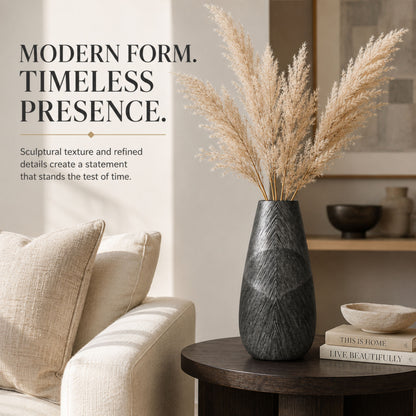PLR210 GRAY POLYRESIN VASES