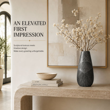 PLR210 GRAY POLYRESIN VASES