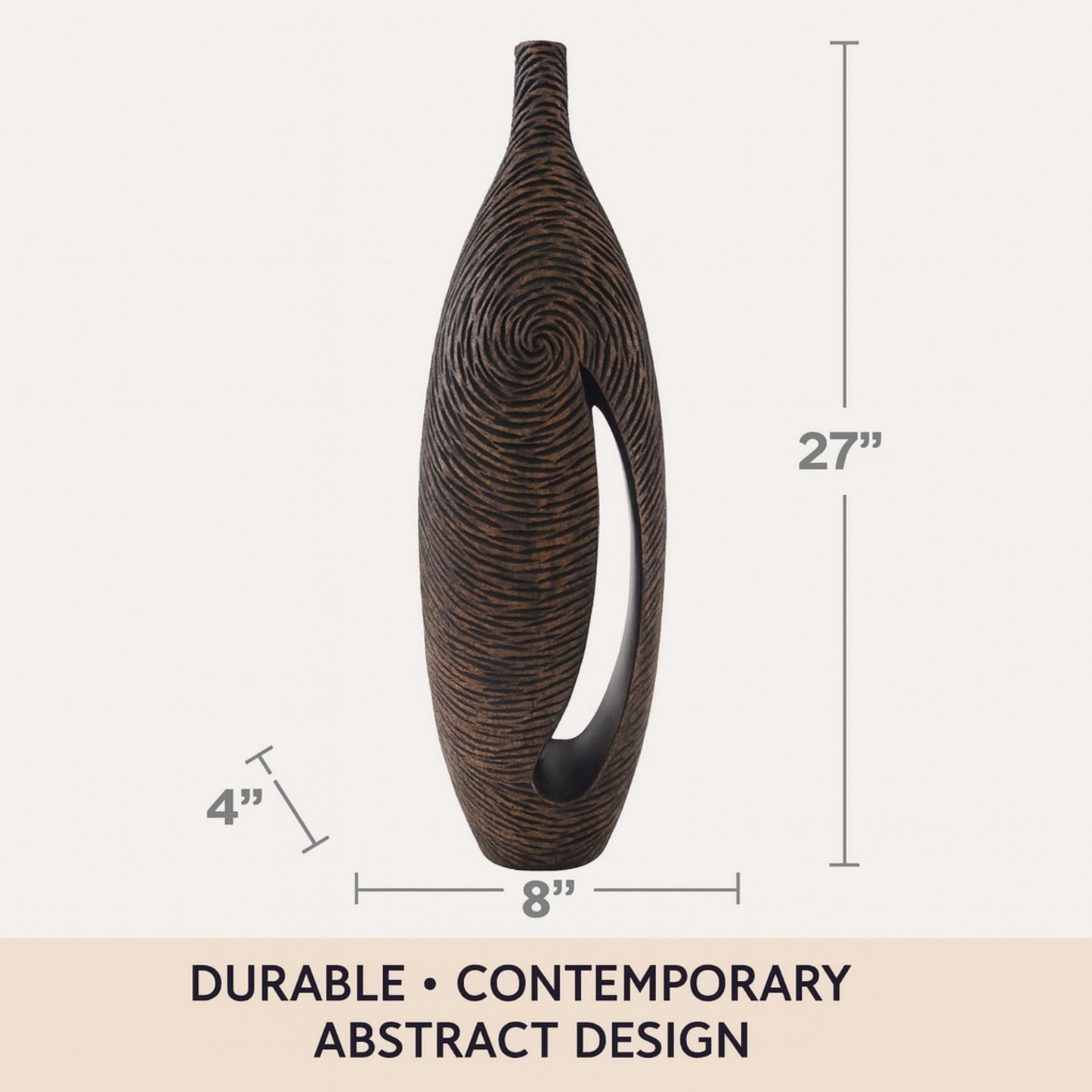 YZ02856BL-1 BROWN POLYRESIN