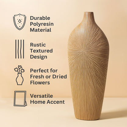 PLR204 TAN POLYRESIN VASES