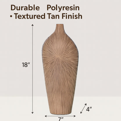 PLR204 TAN POLYRESIN VASES