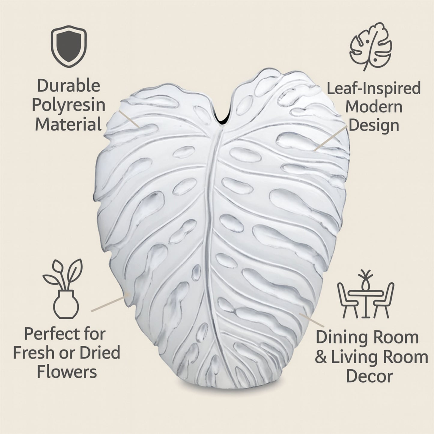 YZ04580W-2 WHITE POLYRESIN