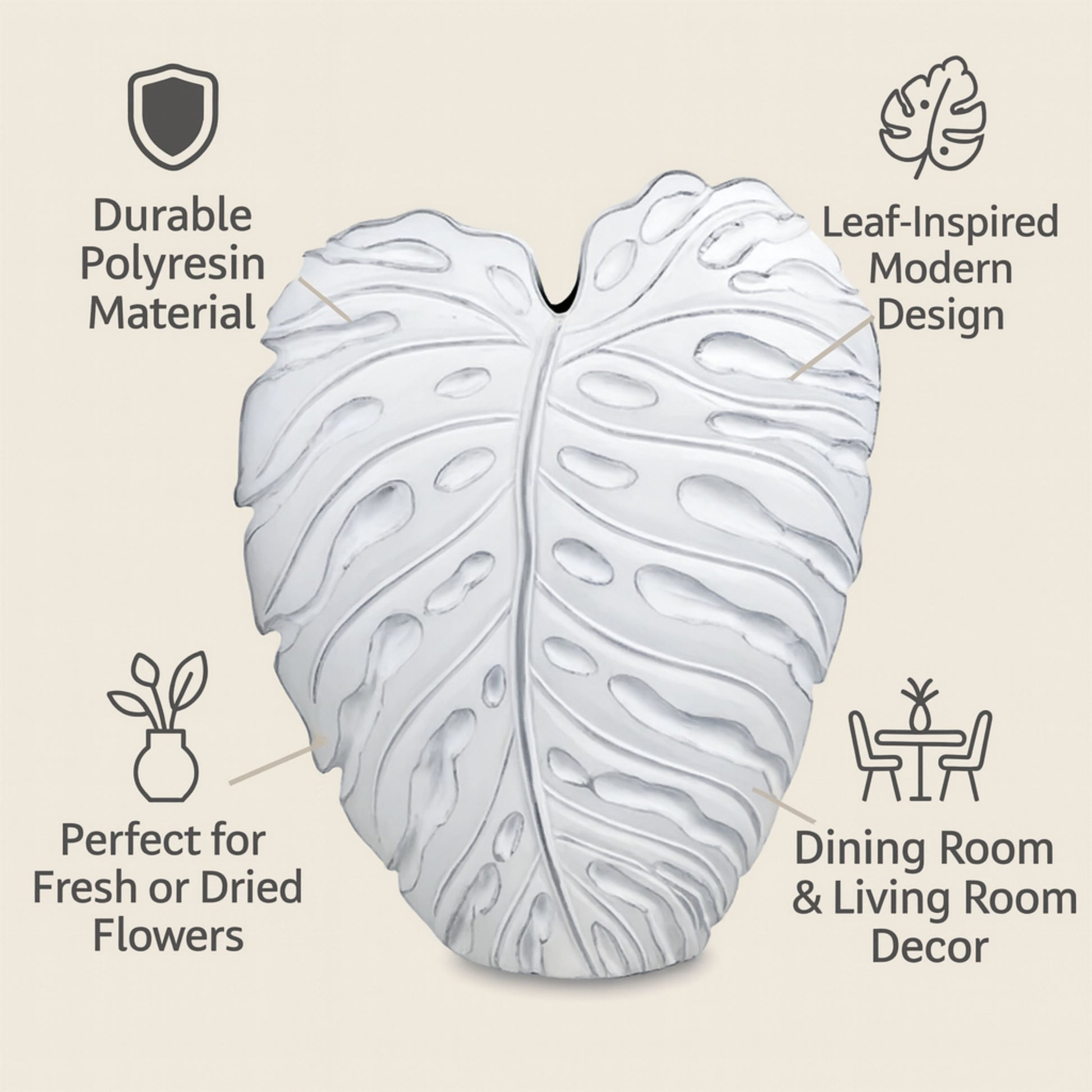 YZ04580W-2 WHITE POLYRESIN
