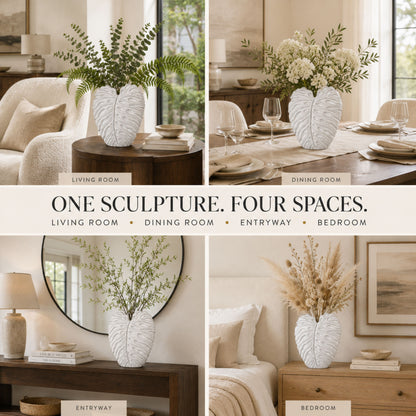 PLR208 WHITE POLYRESIN VASES