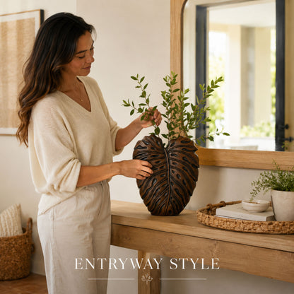 PLR208 BROWN POLYRESIN VASES