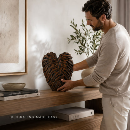 PLR208 BROWN POLYRESIN VASES
