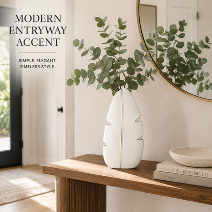 PLR209 WHITE POLYRESIN VASES