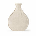 Satchel 12" White Textured Polyresin Vase - Modern Sculptural D cor