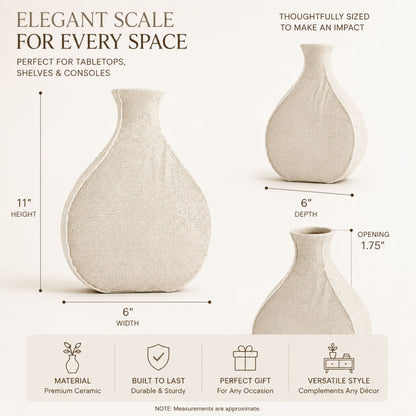 PLR207 BEIGE POLYRESIN VASES
