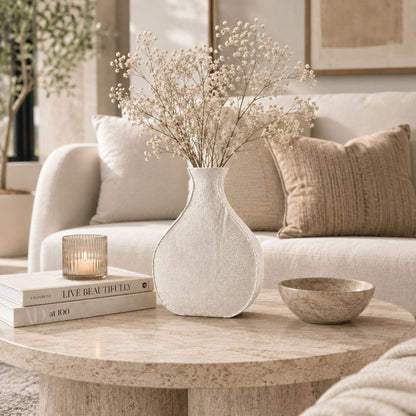 PLR207 BEIGE POLYRESIN VASES