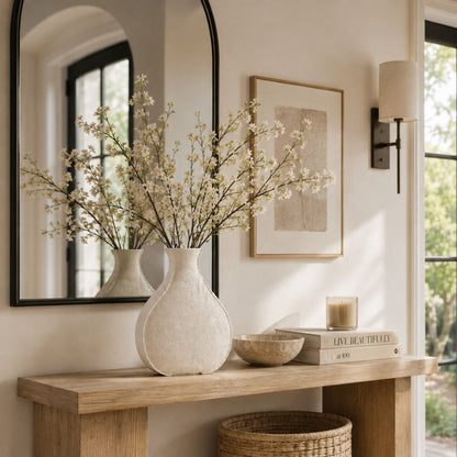 PLR207 BEIGE POLYRESIN VASES