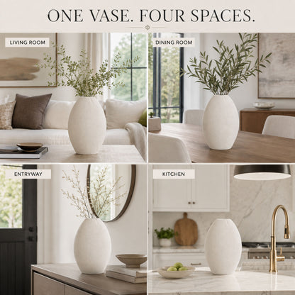 PLR206 BEIGE POLYRESIN VASES