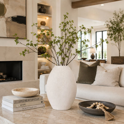 PLR206 BEIGE POLYRESIN VASES