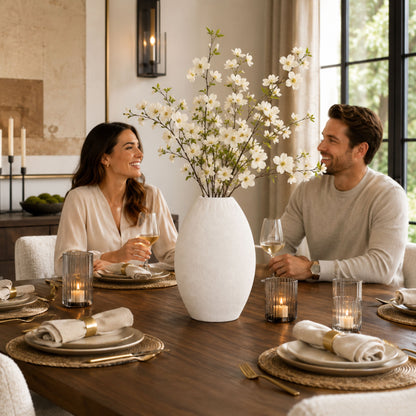 PLR206 BEIGE POLYRESIN VASES