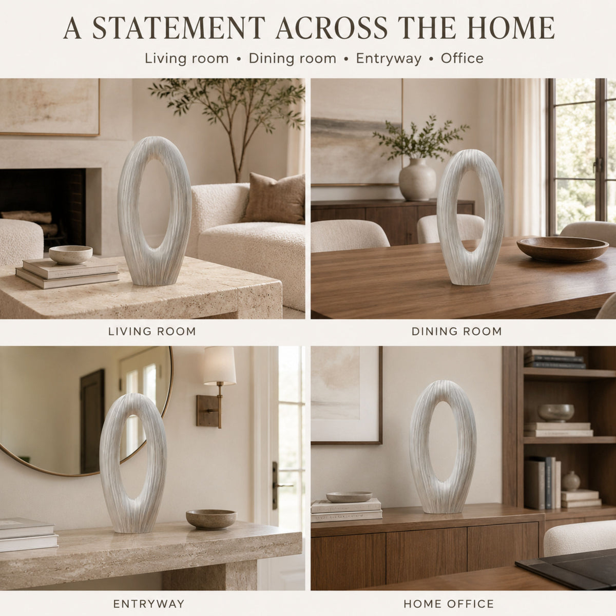 PLR215 WHITE POLYRESIN VASES
