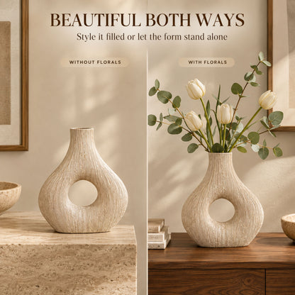 PLR217 WHITE POLYRESIN VASES