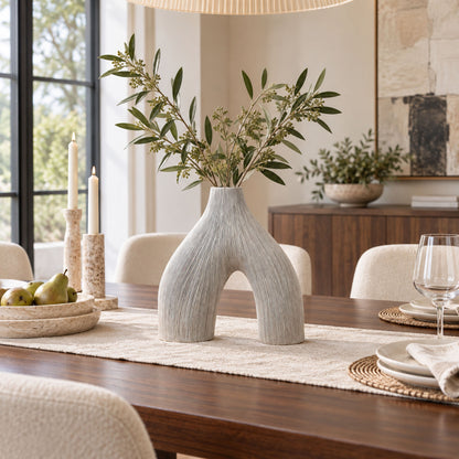 PLR216 WHITE POLYRESIN VASES